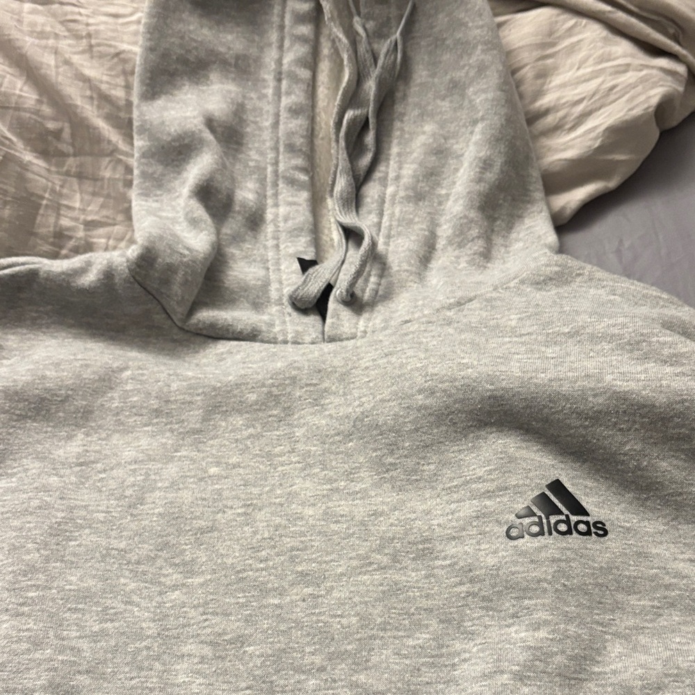 Adidas Light Gray Pullover Hoodie